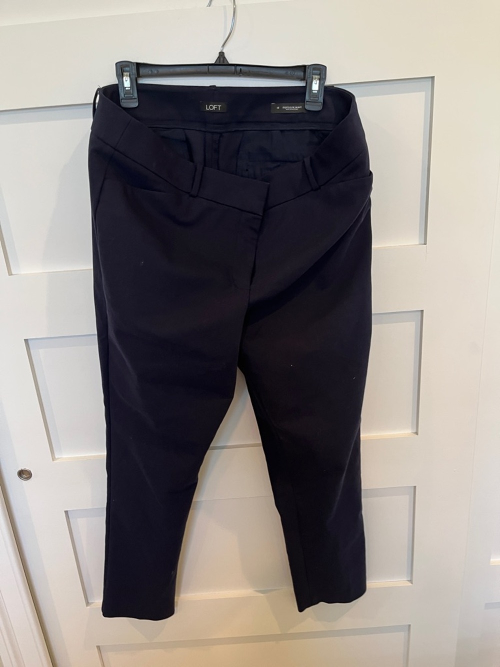LOFT Navy Tapered Cropped Pants